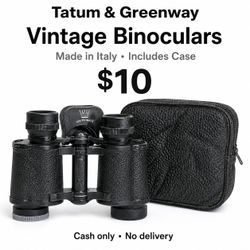 Vintage Made in Italy Non-Prismatic Binoculars wcase