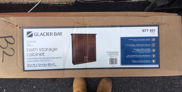 Glacier Bay Casual 25 1 2 In W X 29 In H X 7 1 2 In D Bathroom Storage Wall Cabinet In Cognac For Sale In Yeadon Pa Offerup