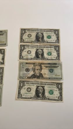 US bills with 3 to 4 numbers and old bills