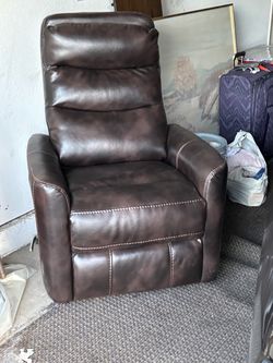 Brown Leather Recliner Chair