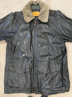 Men’s black leather jacket Good Condition