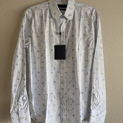 Bnwt Louis Vuitton Monogram Button Up Dress Shirt
