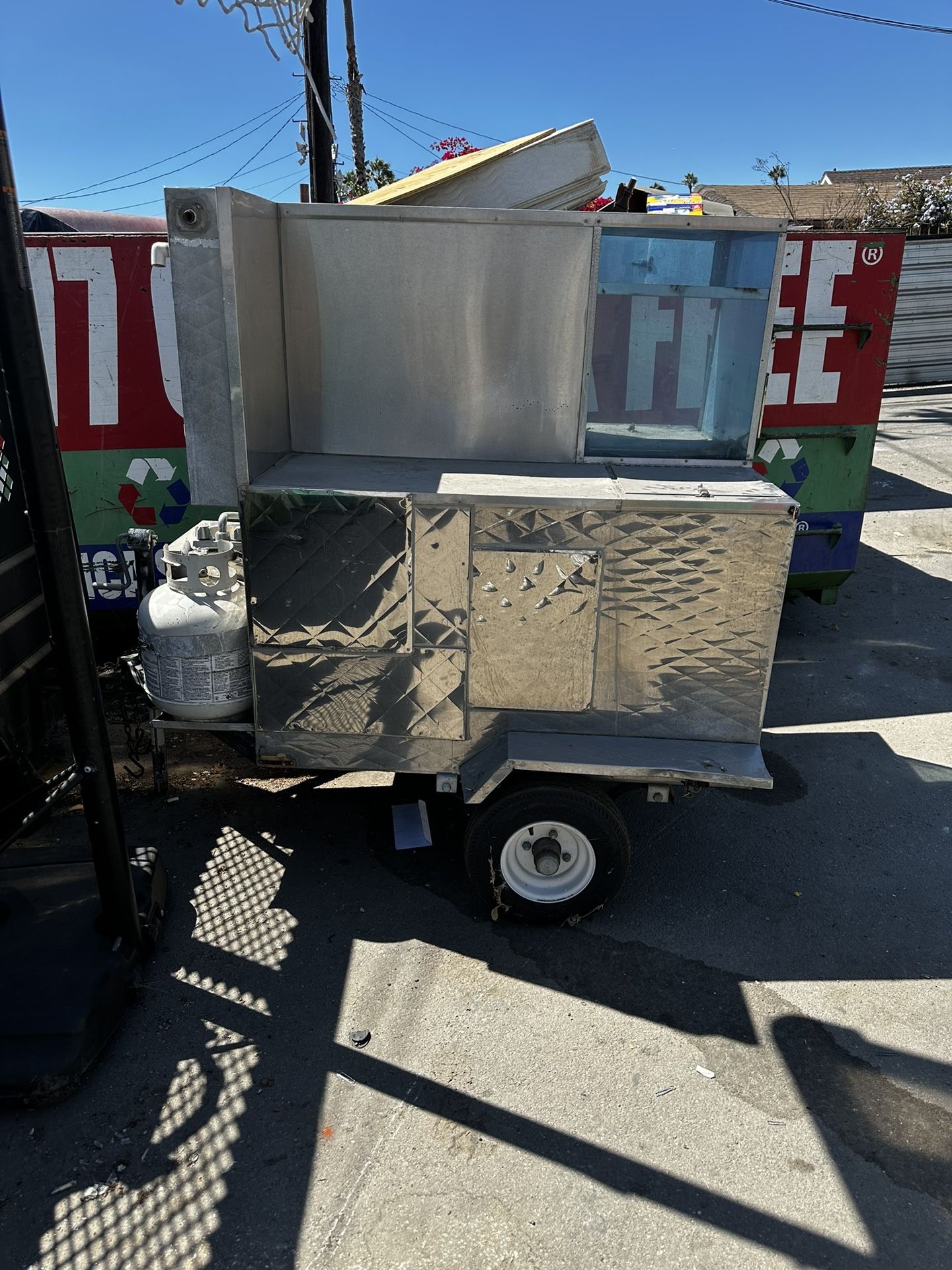 Hot Dog Cart Trailer -  New - Hot Water Heater - 4 Comp Sink