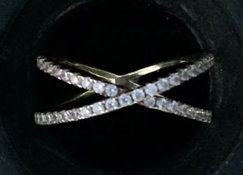 Sterling silver cz infinity ring