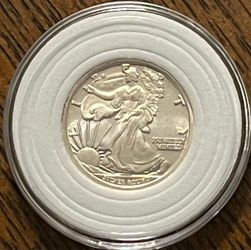1/10 Oz Silver Walking Liberty Round. Encapsulated  .999 FS