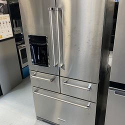 KitchenAid Stainless Steel 25.8 Cu. Ft. Multi-Door Freestanding Refrigerator With Platinum Interior Design
