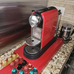 Nespresso Machine By Delonghi +milk flother