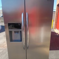 NEW STAINLESS STEEL SIDE BY SIDE REFRIGERATOR 
