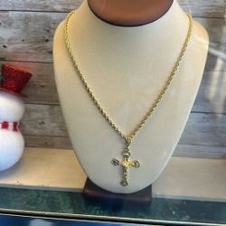 14 karat gold  Oro chain with pendant