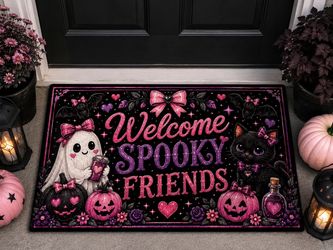 Welcome spooky friends-Doormat
