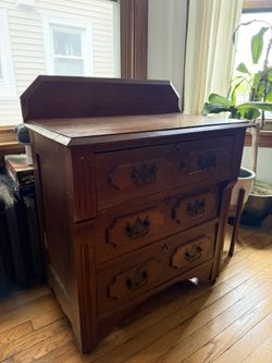 Vintage Antique Solid Wood Dresser