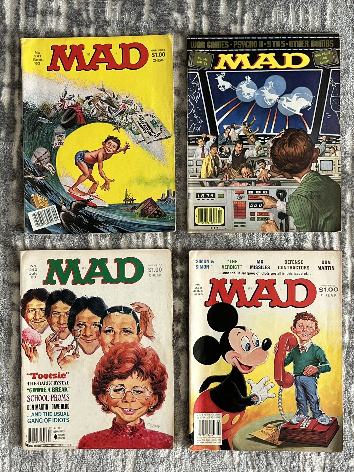MAD Magazine Vintage Lot of 4 (80’s) GOOD Condition