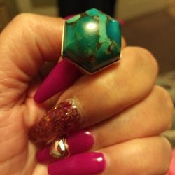 925.Silver. Real Turquoise Ring Size 7