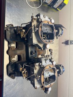 Intake manifold with duel carberators