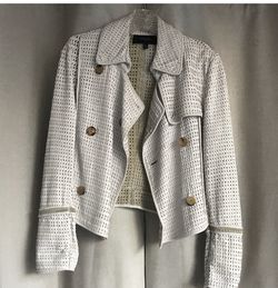 Burberry beige leather jacket