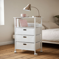 Dormify 3-Drawer Nightstand with USB Port – Like New - Delaware, OH