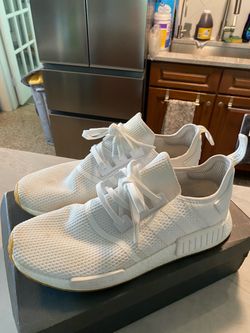 Adidas NMD R1 White Gum Sole Sneakers Size 13