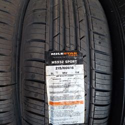 215/60/16 MILESTAR TIRES 🚩Affordable New Tires – Installed Same day🚩