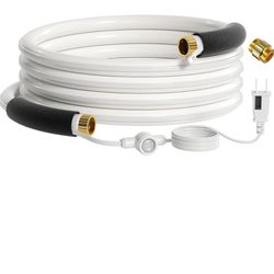 Giraffe Tools 25ft RV Heated Water Hose, Heated Caravan Hose with Energy Saving Thermostat, Withstands Temperatures Down to -20°F, Lead & BPA Free for