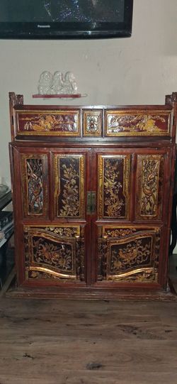 Antique Chinese wood wedding dowry