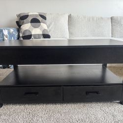 FABATO 41.7'' Lift Top Coffee Table with 2 Storage Drawers and Hidden Compartment