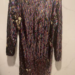Long Sleeve XL  Sequins Midi Dress-2 Colors/1 Dress