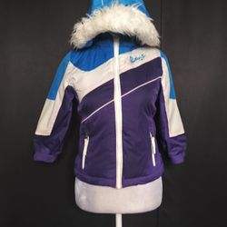 Kids Fur Hooded Weatherproof Jacket (Size XS 5-6)