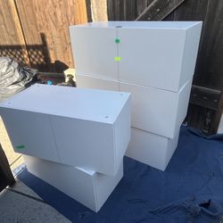 Sketion White Hanging Cabinets