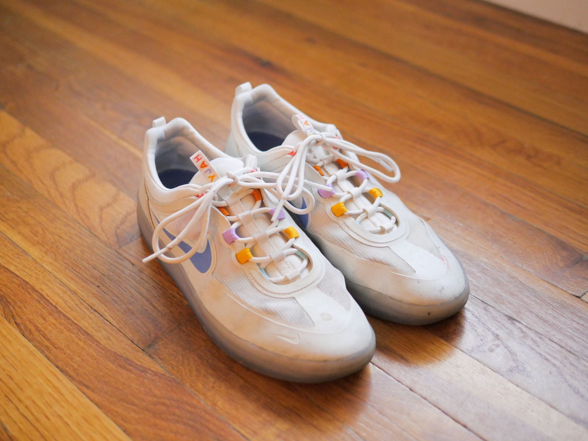 Nike SB Nyjah Free 2 Summit White skate shoe, Mens size 10 US