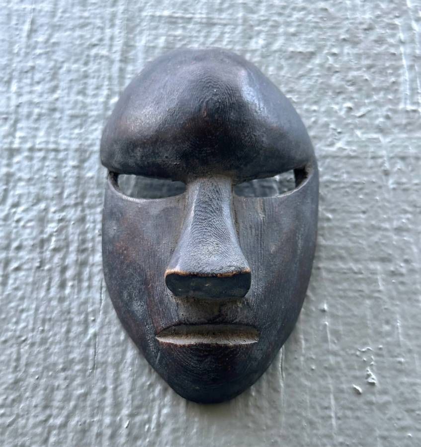 Vintage African Dan Tribe Ivory Coast Carved Wood Mask