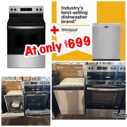 ♨️ electric Range ♨️+ Dishwasher Set 💰💰