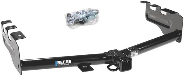 Reese Towpower 44563 Class 4 Trailer Hitch, 2 Inch Square Receiver, Black, Compatible with Chevrolet Silverado and GMC Sierra 