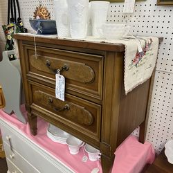 2 Drawer Vintage Nightstand