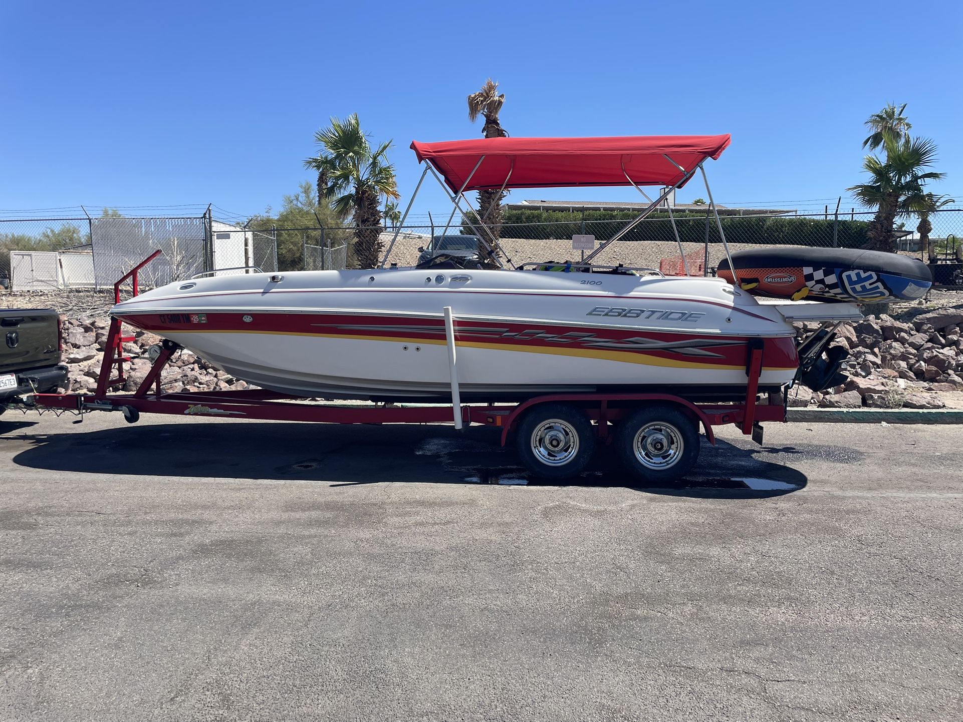 2006 Ebbtide Deck Boat & 97 Bombadier Seadoo
