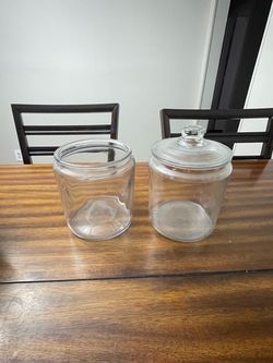 Glass cookie jars