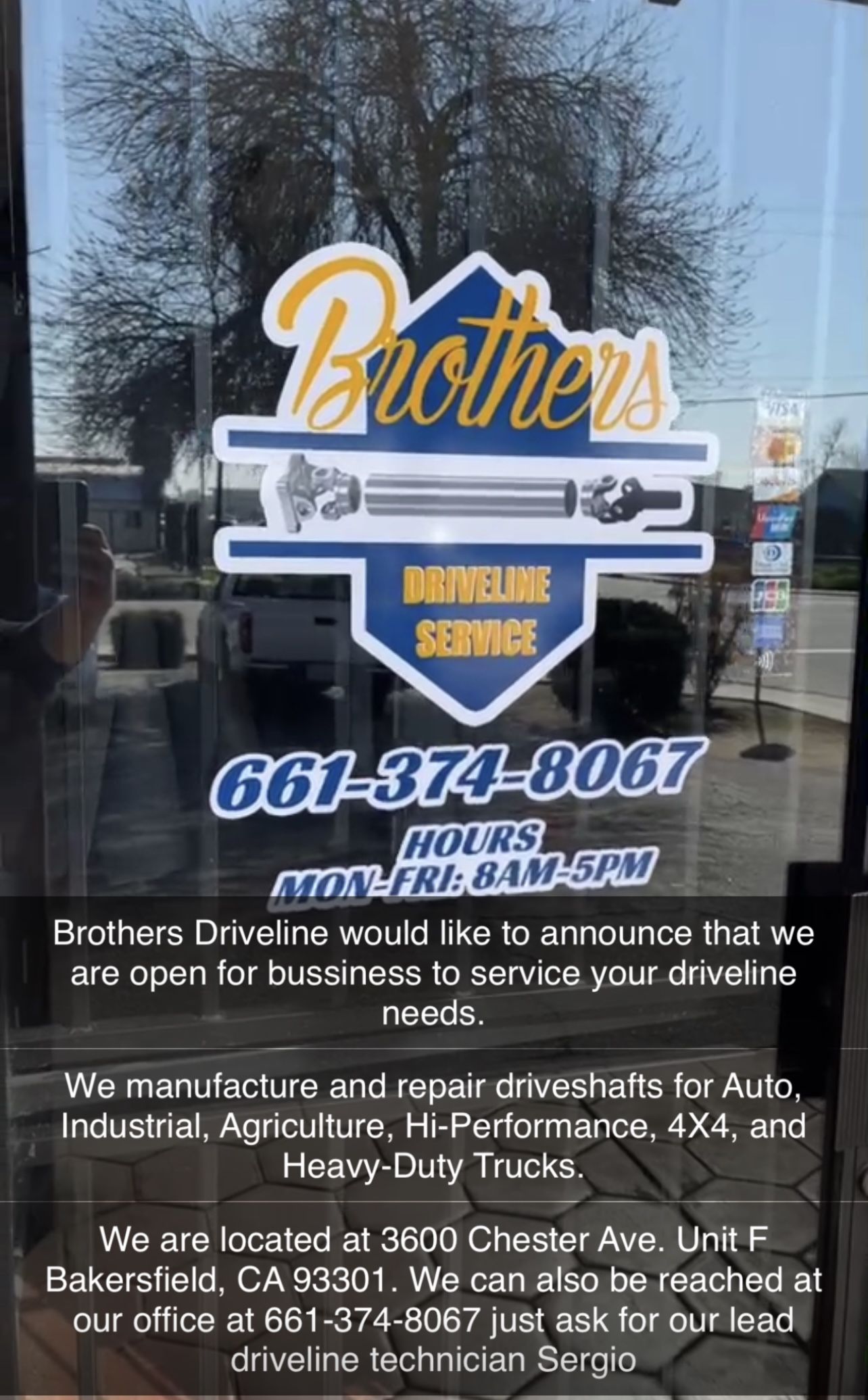 BROTHERS DRIVELINE SERVICE