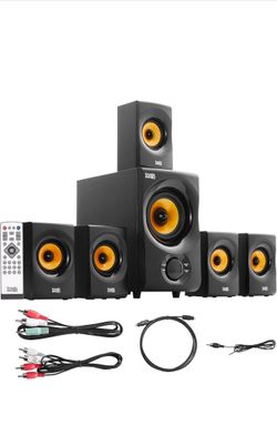 Acoustic Audio AA5170 Home Theater 5.1 Bluetooth Speaker System 700W with Powered Sub