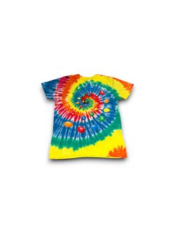 M&Ms Unisex T-Shirt Large Tie Dye Logo Graphic Chocolate Cotton Short Sleeve