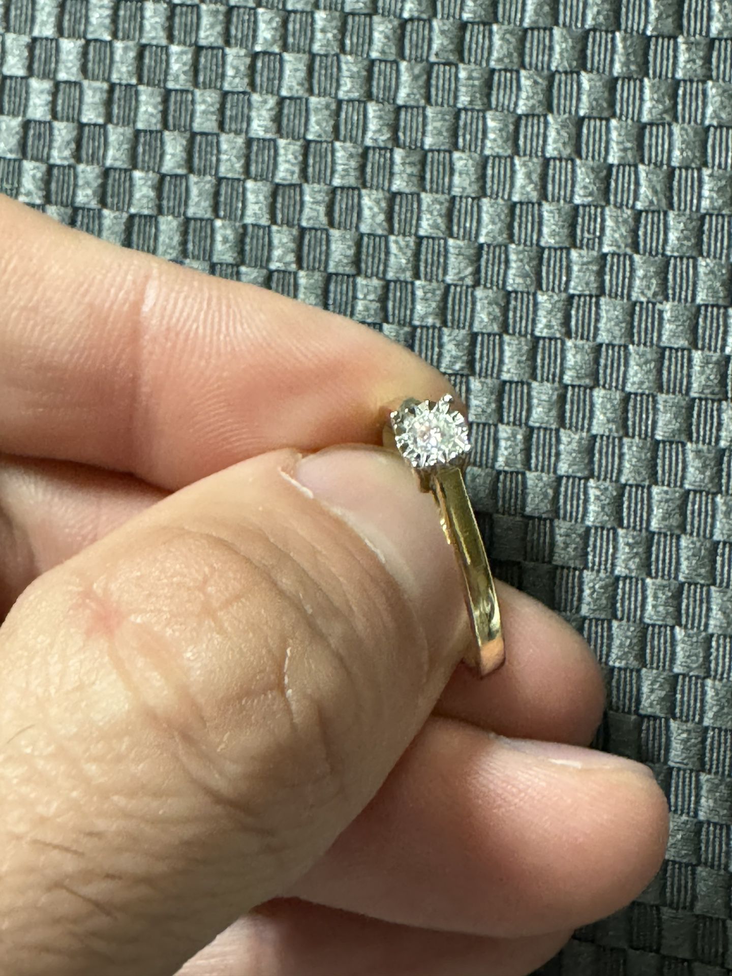 Yellow Gold Diamond Engagement Ring 