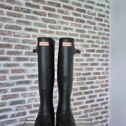 HUNTER BOOTS Fits 8 & 8.5 Dark Grey / Black