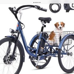26” Electric Trike Bike 7 Speed