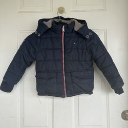 Tommy Hilfiger Boys Puffer Jacket Navy Blue Coat toddler size 4