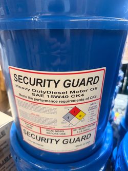 Security Guard 15W40 Diesel Motor Oil 5 Gallons