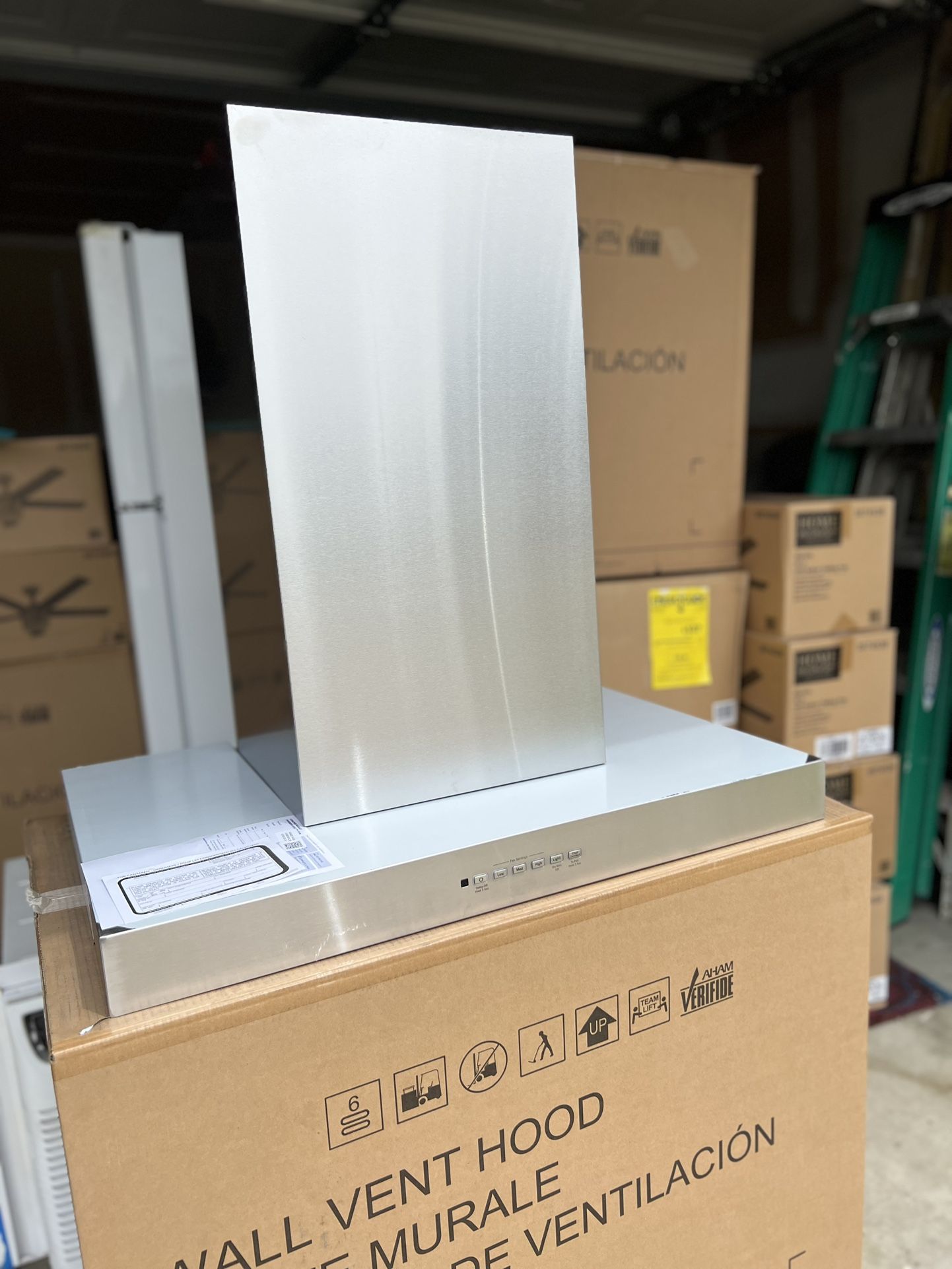 GE Profile 30 in. Wall Mount Range Hood with LED Light in Stainless