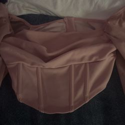 pink corset like shirt from shein 