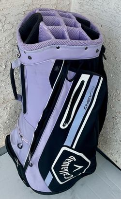 Lady Callaway CHEV 14 golf cart bag , 14 slots , rain cover , shoulder strap nice clean condition