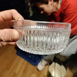 Vintage Clear Pressed Glass Bowl 
