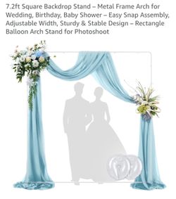 7.2ft rectangular backdrop frame (white)