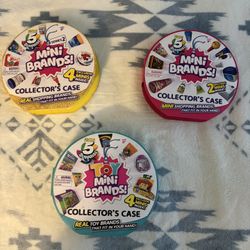 3 Mini Brands Collector Cases (filled)