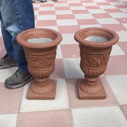 New Flower Pots Made Out Of Cement Perfect Gift 